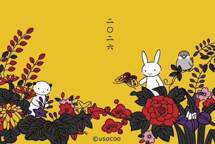 【送料込み】うさくー卓上カレンダー2026年